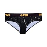 PSD Underwear Women's Gold Marble Bikini, Black, X-Small