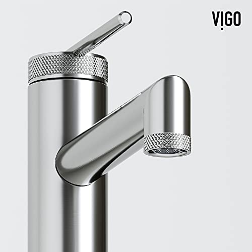 Vigo Vgt2055 13.75" L -18.0" W -4.63" H Matte Stone Vinca Composite Rectangular Vessel Bathroom Sink In White With Faucet And Pop-Up Drain In Brushed Nickel #TOP7