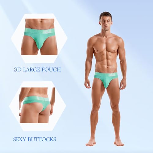 JOCKMAIL 3PCS/Pack Men Brief Bikini Underwear Mens Thongs Athletic Briefs Bikini Low Rise Men Underwear2
