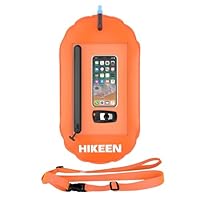 BOOSTEADY Schwimmboje Trockensack IPX7 Wasserdicht mit Touchscreen-Handyfach – Aufblasbare Swimming Buoy für Triathlon, Schnorcheln & Freiwasserschwimmen
