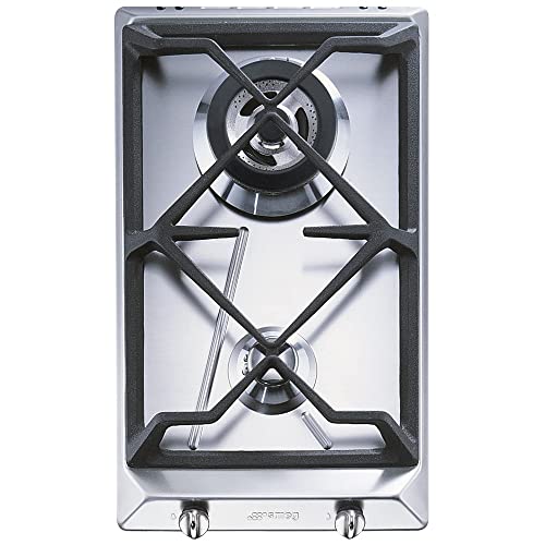 Smeg - Encimera Modular Indep. Smeg Srv532Gh3, 2 Fuegos, Natural/Butano/Propano, Inox, 30Cm, Autoencendido