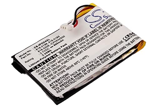 VI VINTRONS 900mAh Battery for iPod Photo 60GB M9830Z/A, Photo 40GB M9585