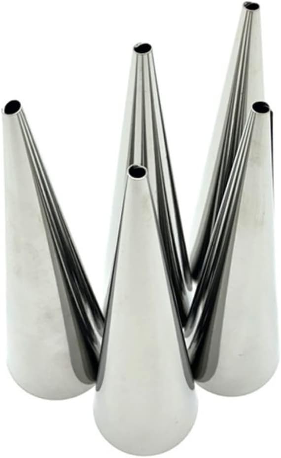 SECFOU 36pcs Stainless Steel Croissants Horn Molds Large Pastry Molds for Bread Shells Confections