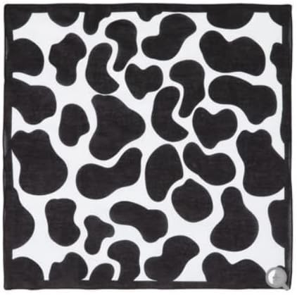 Bandana Black & White Cow Print ~ Wearable Art 100% Cotton - Scarf ~ Animal Print Design