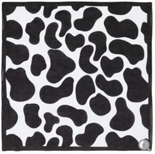Bandana Black & White Cow Print ~ Wearable Art 100% Cotton - Scarf ~ Animal Print Design