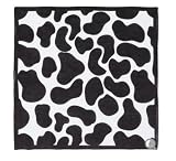 Bandana Black & White Cow Print ~ Wearable Art 100% Cotton - Scarf ~ Animal Print Design