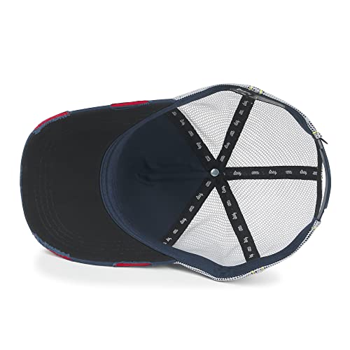 Ililily Embroidered Baseball Cap Colorful Stitch Mesh Trucker Hat, Rising Sun #TOP3