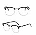 Produktbild Unisex Retro Brille Brillen Schwarz, halber Rahmen