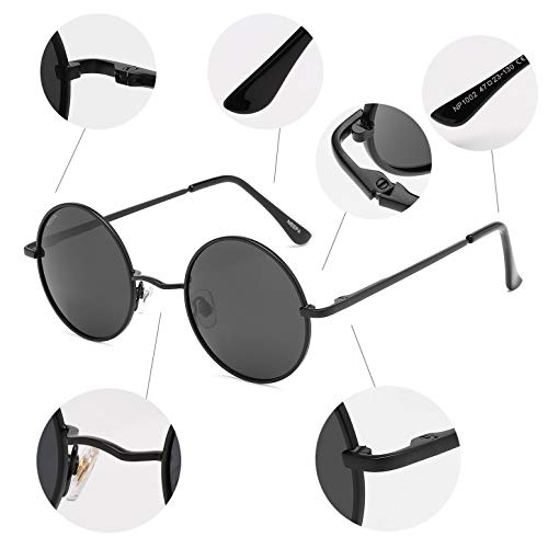 Image of Vintage Small Round Polarized Hippie Sunglasses for Men Women Circle Sun Glasses NP1002