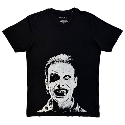 T-shirt Yungblud Rock Off Idols Mono Grin en coton noir pour fan de rock