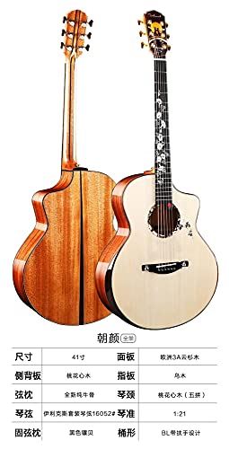 YYYSHOPP Guitare Acoustique en Bois Massif Dadamu, Touche de 41 Pouces, Guitare Magnifiquement motrice à Motifs Guitare… - Les Beatles, Paul McCartney, John Lennon, RIngo Starr, George Harrison YYYSHOPP Guitare Acoustique en Bois Massif Dadamu, Touche de 41 Pouces, Guitare Magnifiquement motrice à Motifs Guitare… – Image 7