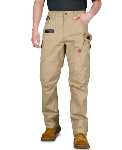TICOMELA FR Pants for Men Stretch Ripstop Cargo Relaxed Fit Flame Resistant Lightweight...