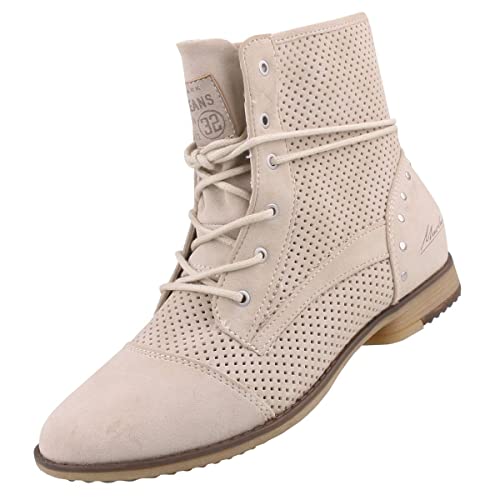 MUSTANG Damen Stiefeletten Beige, Schuhgröße:EUR 43