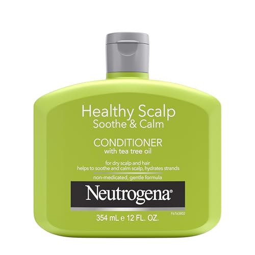 Neutrogena Tea Tree Oil Conditioner - Soothing & Calming for Healthy, Moisturized Hair & Scalp, pH-Balanced, Paraben-Free, Phthalate-Free, Safe for Color-Treated Hair, 12 fl oz