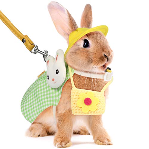 2 Sets Small Animal Harness Vest and Leash Set Small Pet Chest Harness Vest Walking Vest Harness for Rabbit Ferret… - Image 3