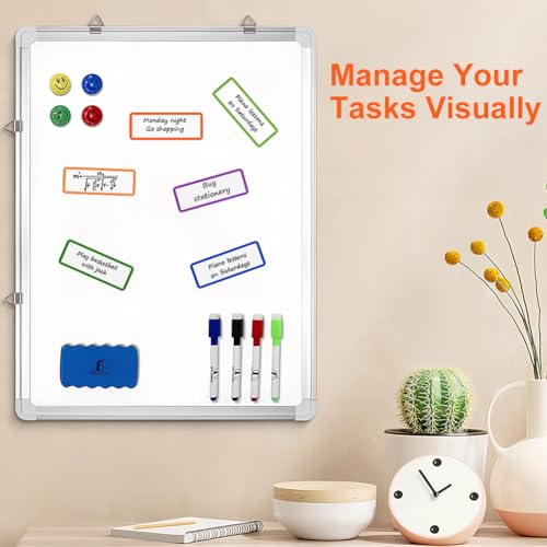 Alaoo 50 Stück Magnetstreifen Beschreibbar, Magnetetiketten Beschreibbar 8x3CM, Magnet-Etiketten beschreibbar, Magnet C-Profil Magnetische Etikettenhalter, Wiederverwendbar, 8Farben, wiederverwenden