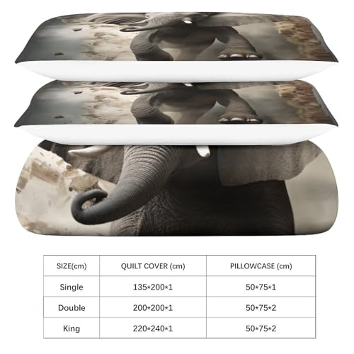 Ensemble de couette gothique 3 pièces doux en microfibre avec imprimé 3D