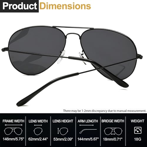Joopin Bulk Trendy Aviation Sunglasses Polarized UV Protection Retro Sun Glasses Cool Sunnies Fashion Shades3