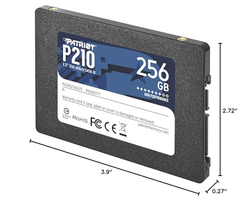 Image of Patriot P210 256GB SATA 3 2.5 Inch SSD | Form factor: 2.5 Inch; Interface: SATA 3.