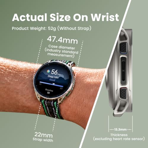 Image of Amazfit Cheetah 2 Ultra 47mm GPS Smartwatch, 1.5 inch AMOLED Sapphire Glass, Ti Case, 30-Day Battery, Flashlight, 64GB, Offline Maps, 5 ATM, 180+ Sports & HYROX Fitness Tracker for Android & iPhone