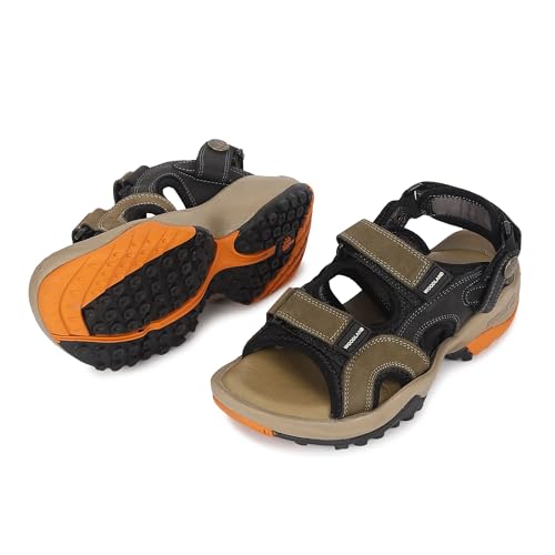 Image of Woodland Men Olive Green Sandal