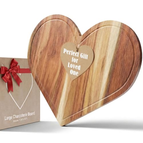 Heart-Cutting-Board-16x132-In-Large-Lovers-Charcuterie-Board-for-Dates Heart Cutting Board 16x13.2 In, Large Lovers Charcuterie Board for Dates - Image 1