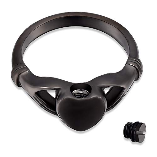 image for Minicremation Cremation Ring for Ashes Golden Memorial Keepsake for As