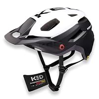Pector ME-1 Mountainbike Helm, NTA 8776, MIPS, BOA Fit System, FIDLOCK, 14 Belüftungsöffnungen, 350g, verstellbares Visier Damen Herren, Black White, 58-61 (L)