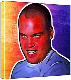 Buy Vincent D'onofrio - Pop Art Print (Multicolour; Grungy Paint Background) 50 x 50 x 2 cm Large Square Deep Box Canvas — BookShops.in