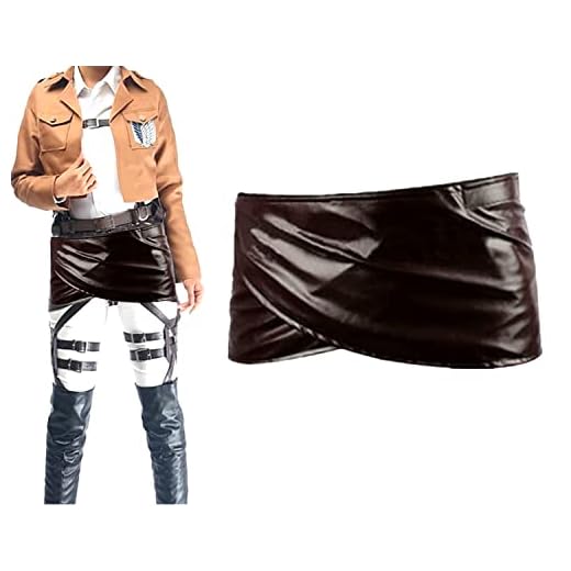 Anime Cosplay Disfraz Falda de Cuero Cosplay Recon Delantal Cosplay Disfraz Anime Personaje Ackerman Uniforme de Scouts Exploradores