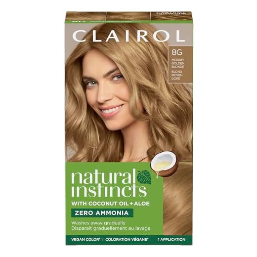 Clairol Natural Instincts Demi-Permanent Hair Dye, 8G Medium Golden Blonde Hair Color, Pack of 1