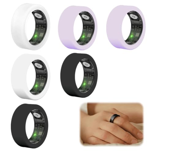 Manthan 6 Pcs Smart Ring for Men, Fitness Ring Protective Cover Set, Water Resistant and Shock Proof Design for Gym Workouts, Swimming Activities, Outdoor Sports