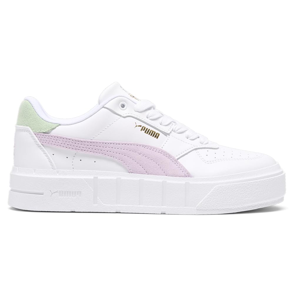 PUMA Womens Cali Court New Bloom Perforated Platform Sneakers Shoes Casual 9 White