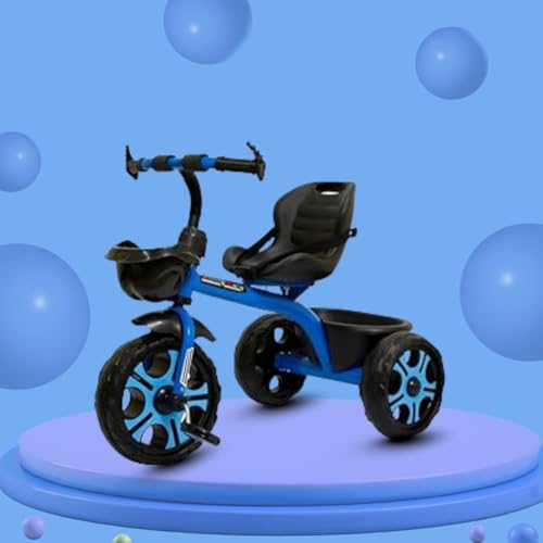 Image of Maanit Kids Tricycle with Rear & Front Basket | Comfortable Cushioned Seat | Baby Trike for Boys & Girls Ages 2 to 4 Years | Sturdy & Safe Tricycle