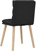 Vista 7 de Modern Dining Chairs Set of 2 Black Fabric Upholstered Kitchen Chairs with Foam Cushion, Rubber Wood Frame for Dining Room Living Room Farmhouse