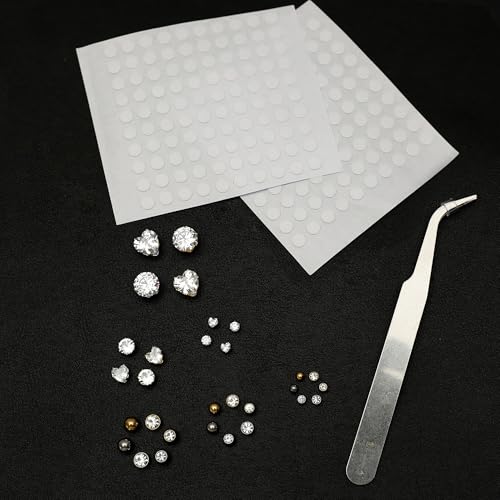 30 Pcs Fake Belly Button Piercing for Women Gold Silver Cubic Zirconia Faux Belly Ring Clip on Bellybutton Ring Fake Piercing Non Piercing False Belly Button Sticker3