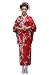 Soojun Women's Traditional Japanese Kimono Style Robe Yukata Costumes 1 Red