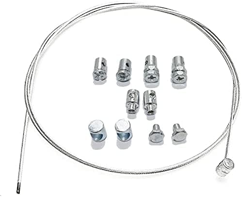 1 m Clutch Cable, Universal Clutch Accelerator Pedal Brake Cable Repair Kit for Motorcycles, Motorcycle Emergency Brake Throttle Cable Repair Set with Universal Parts A1