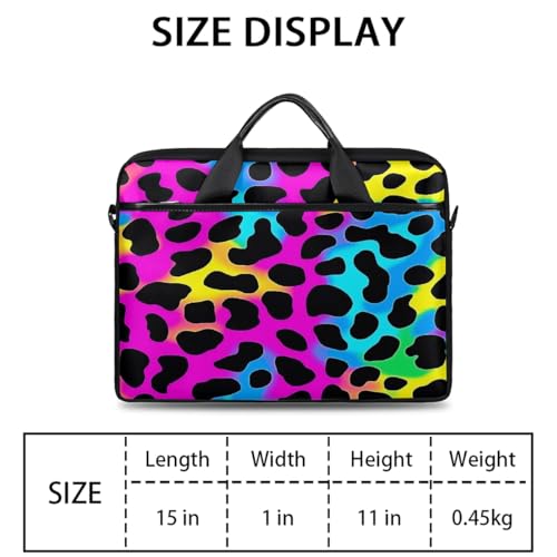 Maletín para portátil con estampado leopardo neón 15" miniatura 2