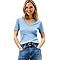 Tommy Hilfiger Slim Cody V-nk Ss Ww0ww40584 S/S T-Shirt, Blue (Clear Water), 3XL Grande Mujer