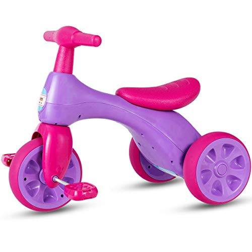 Costzon Kids Tricycle, Baby Balance Bike Walker with Foot Pedals, BB Sound
