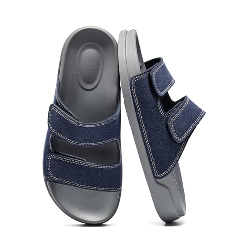 Women's Double Strap Velcro Slide Sandals