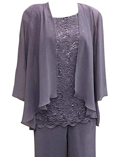 3 Pieces Mother of The Bride Dress Pant Suits Lace Evening Formal Dress for Wedding Guest Groom Women's2