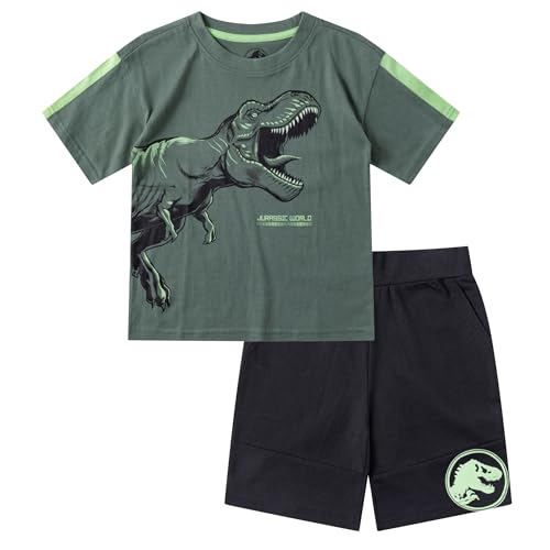 Image of Jurassic World Universal Boys 2 Piece Short Sleeve T-Shirt and Shorts Set for Big Kids