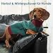 Katzinst Rollkragen Hundepullover - Pullover Hunde mit Leinenloch | Leicht und Warm Hundepulli für Große Hunde, Ärmelloser Winter Hundekleidung, Grün, 3XL