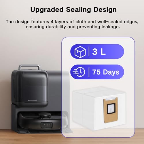 Image of 18 Pack E25 Replacement Vacuum Bags Compatible with Eufy E25 Omni /E28 Omni /C28 Omni Clean Base Automatic Dirt Disposal Bags