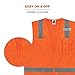Ergodyne Unisex Class 2 Economy Surveyors Vest - Zipper Tools, Orange, Small-Medium US