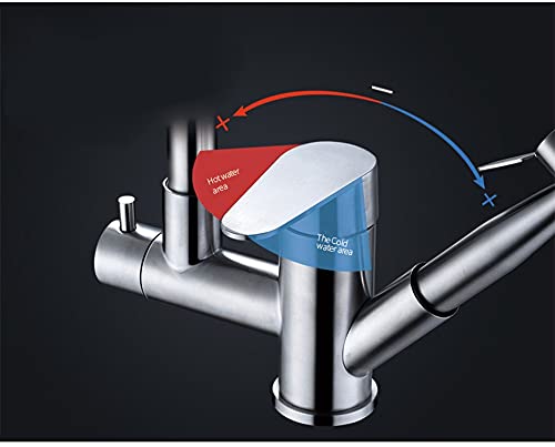 Mitigeur de cuisine extractible en acier inoxydable avec pistolet pour bar et évier de ferme - 4