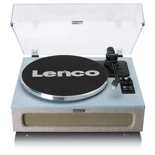 Lenco LS-440 Plattenspieler - Bluetooth Plattenspieler - integrierte Lautsprecher 40 Watt RMS - Riemenantrieb - Pitch Control - Vorverstärker - RCA Out und AUX-In - Blau LS-440BUBG Lenco LS-440 Plattenspieler - Bluetooth Plattenspieler - integrierte Lautsprecher 40 Watt RMS - Riemenantrieb - Pitch Control - Vorverstärker - RCA Out und AUX-In - Blau LS-440BUBG