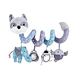 【Hält das Baby beschäftigt】 Wir entwerfen das mobile Spielzeug für die Krippe mit Soundpapier, Jingle-Musik, Rasseln, Bibi-Quietscher, helfen, die Tastsinne des Babys, die Hand- und Augenkoordination beim Spielen auf natürliche Weise zu entwickeln.